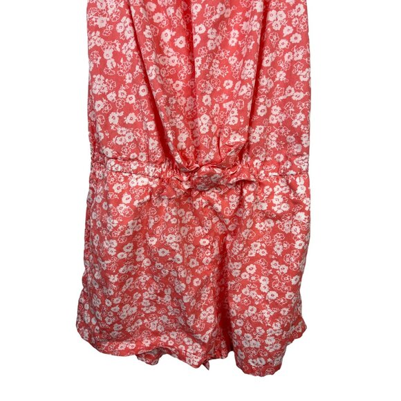 Gap Kids Girls Pink Floral Romper Size 14–16 Boho Short Sleeve Cotton Summer - Picture 4 of 9